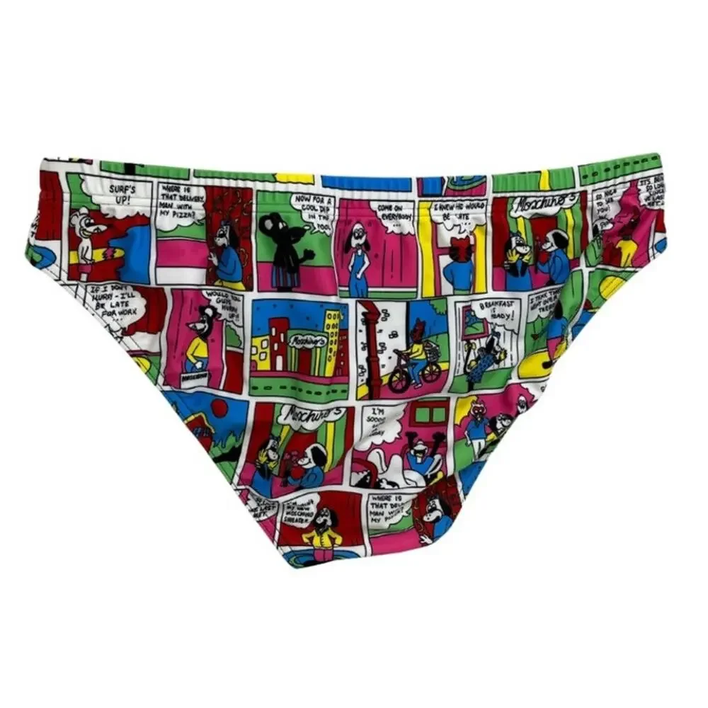 4-97 MOSCHINO x JEREMY SCOTT Men's NWT Speedo Comics Swimsuit L/US34/EU50